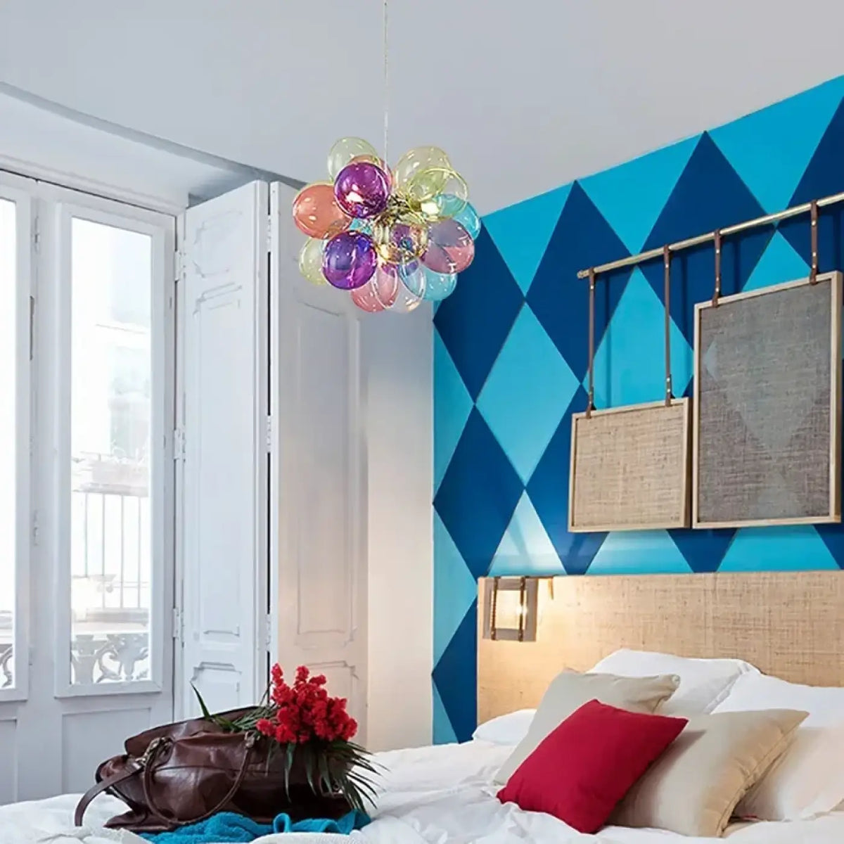 Pendelleuchte aus Getöntem Glas für Esszimmer