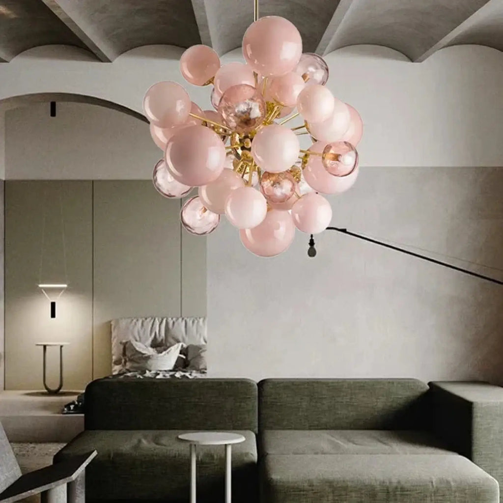 Pendelleuchte mit Kugeln Rosa Dekorativ