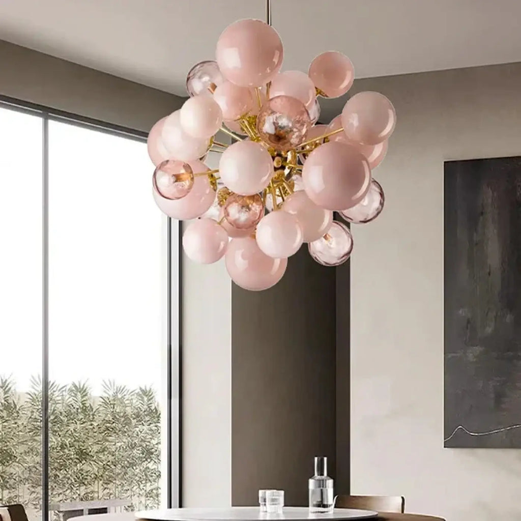 Pendelleuchte mit Kugeln Rosa Dekorativ