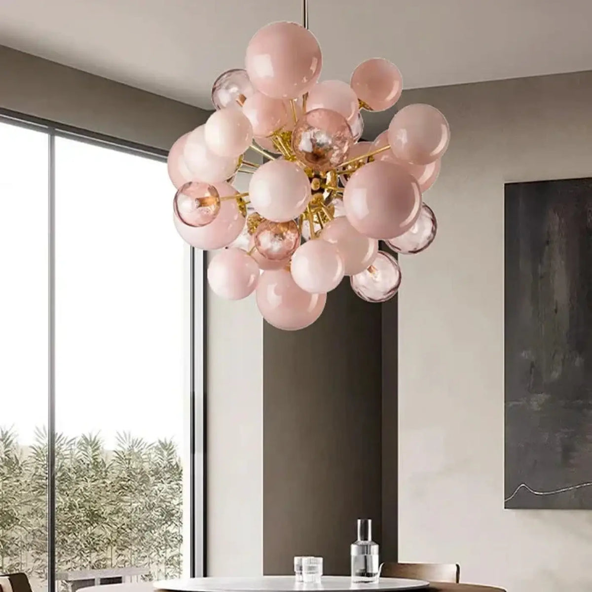 Pendelleuchte mit Kugeln Rosa Dekorativ