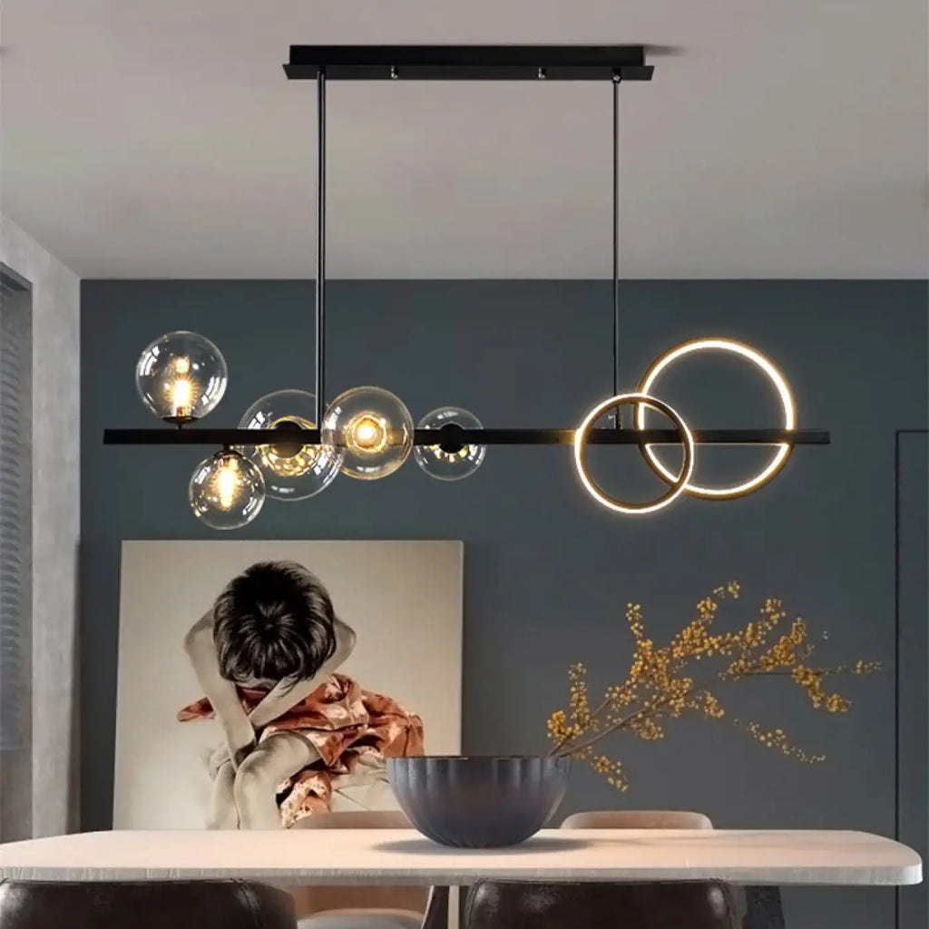 Pendelleuchte Atelier aus Glas Bernstein