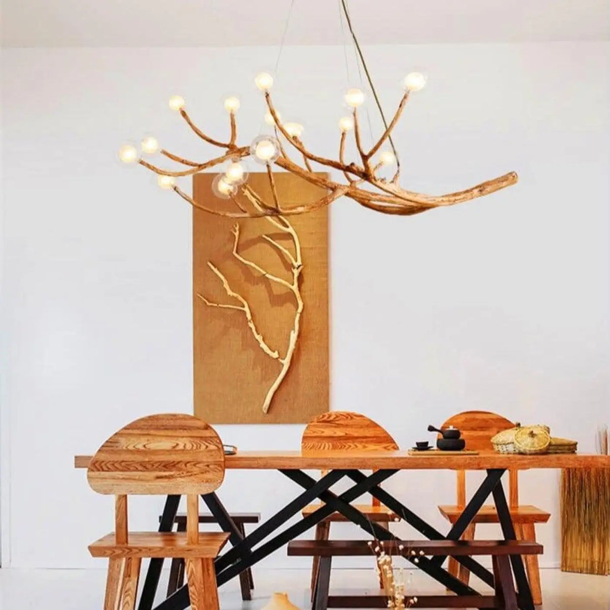 Pendelleuchte Zweig Natur aus Holz