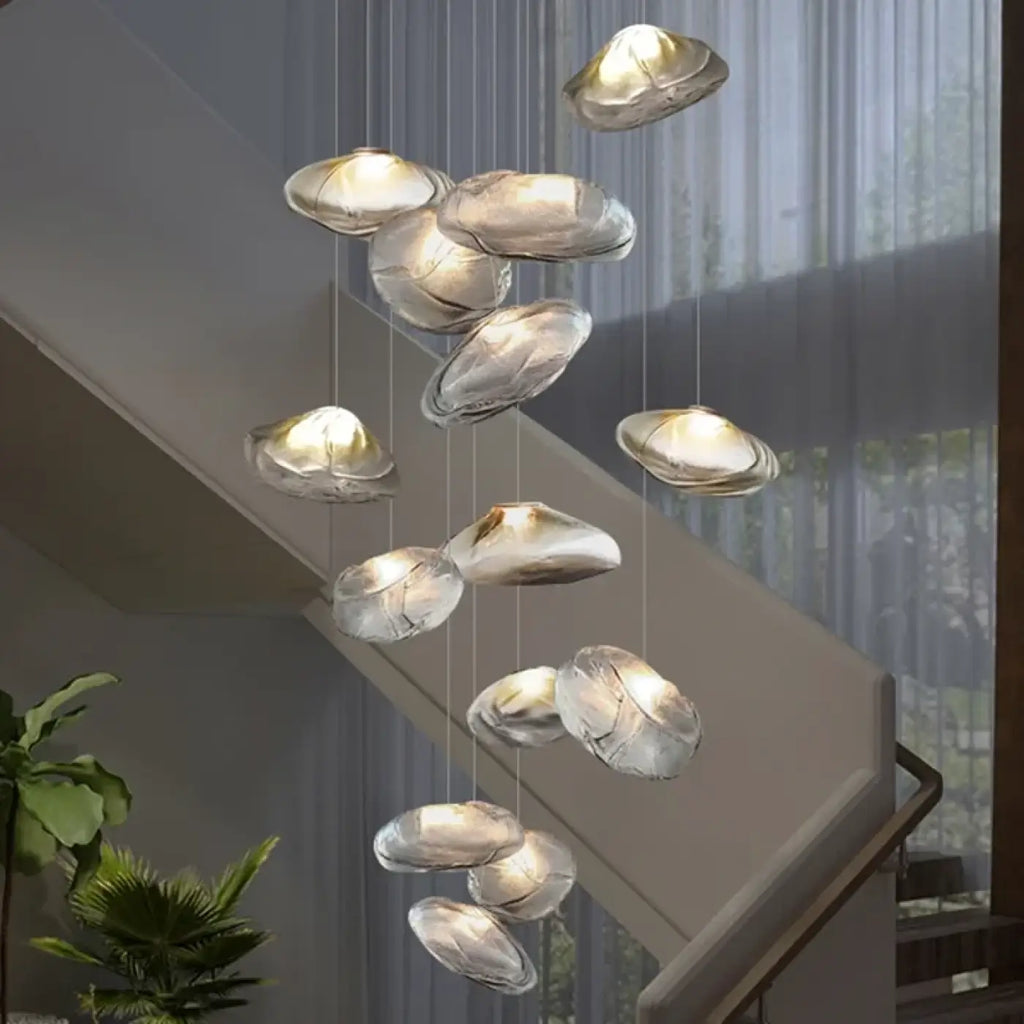 Pendelleuchte Wasserfall aus Glas Organisch Modern