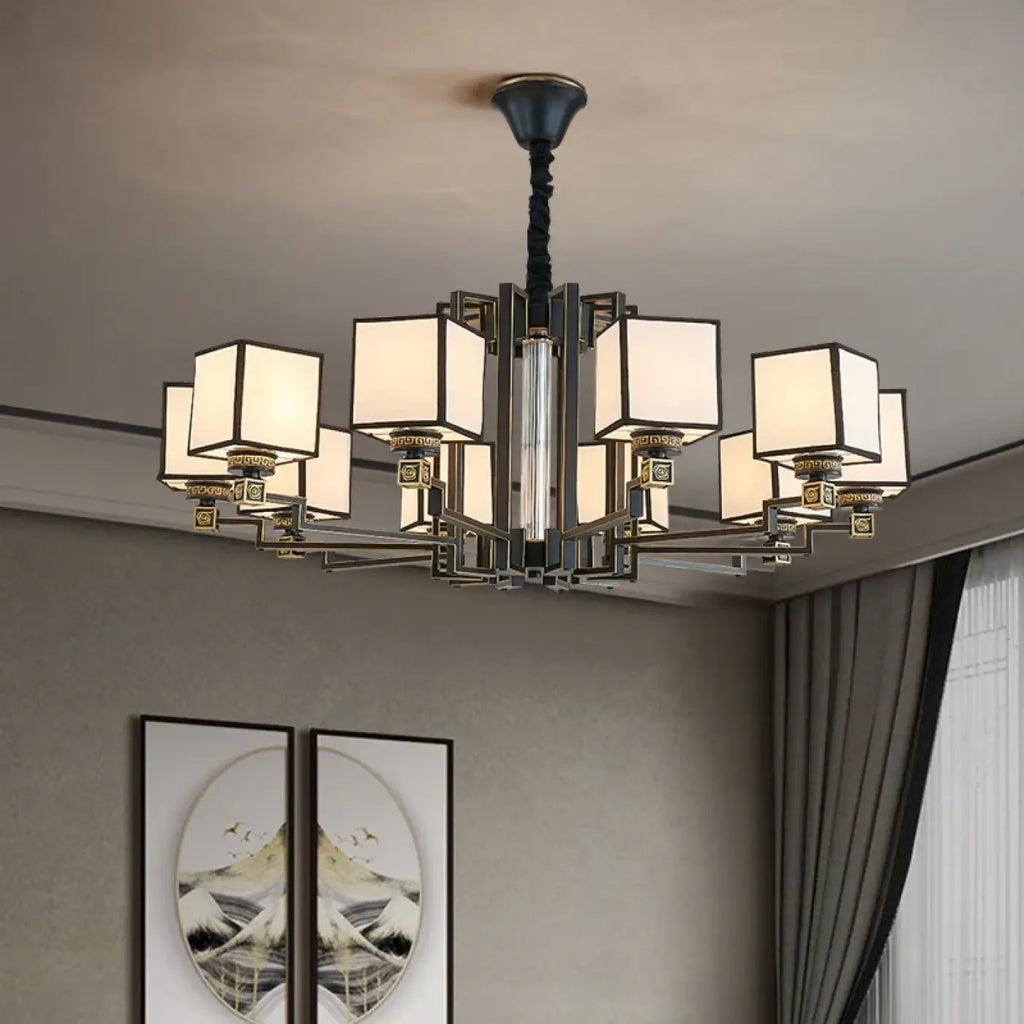 Pendelleuchte Würfel Opal für Esszimmer