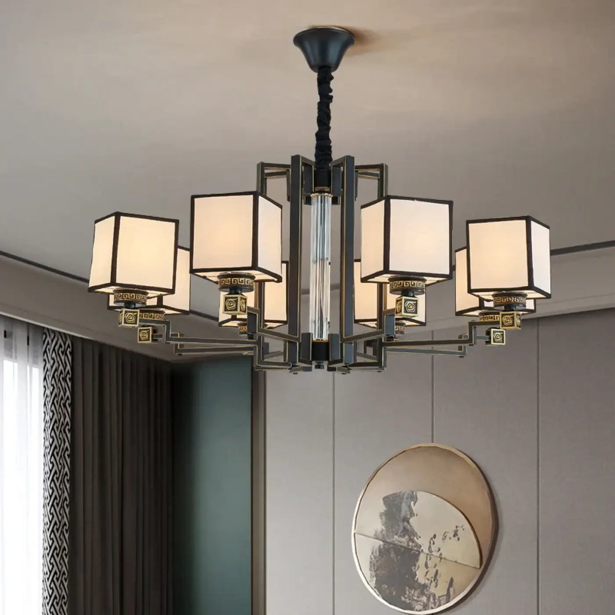 Pendelleuchte Würfel Opal für Esszimmer