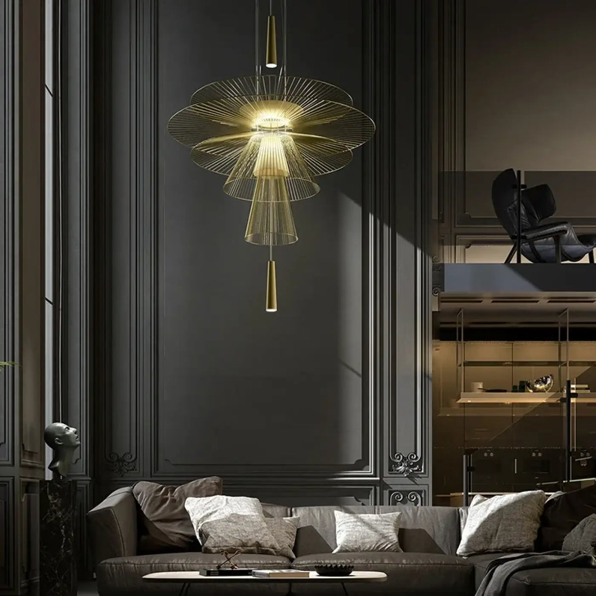 Pendelleuchte Industrie aus Metall Modern