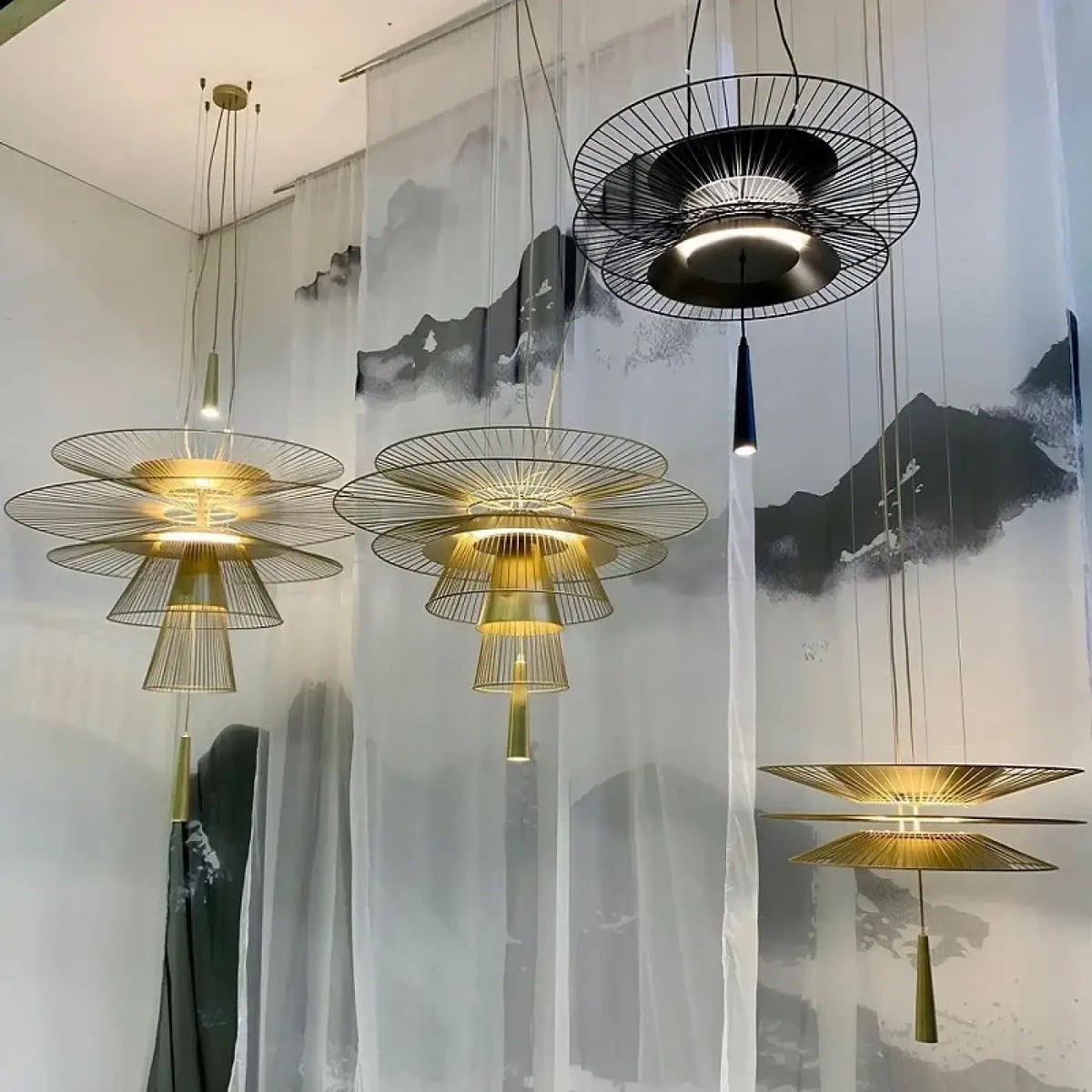 Pendelleuchte Industrie aus Metall Modern