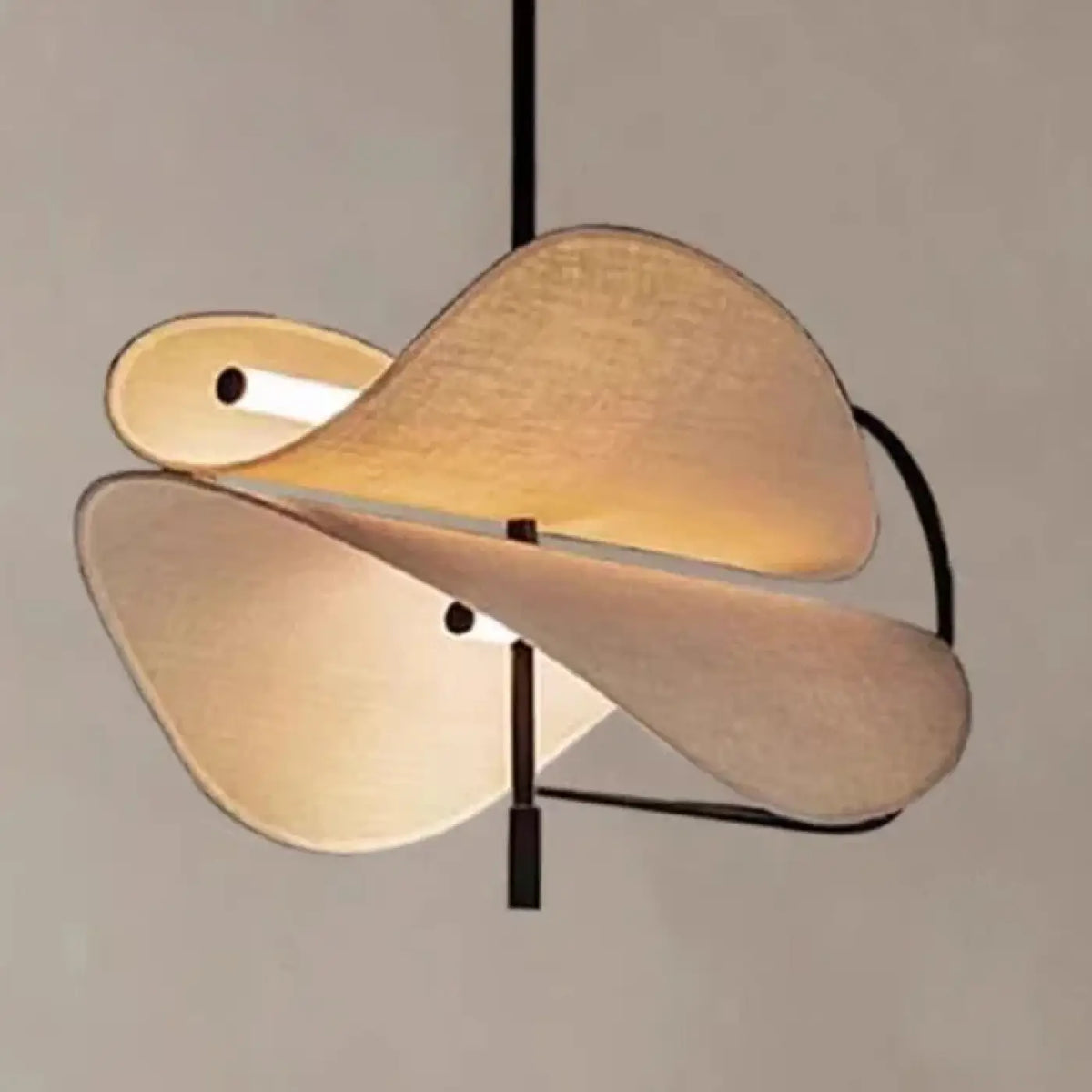 Pendelleuchte Design aus Stoff Beige