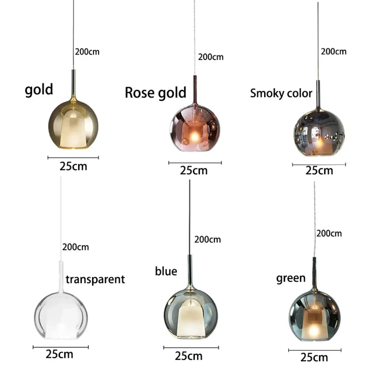 Pendelleuchte Modern aus Glas und Metall Gold