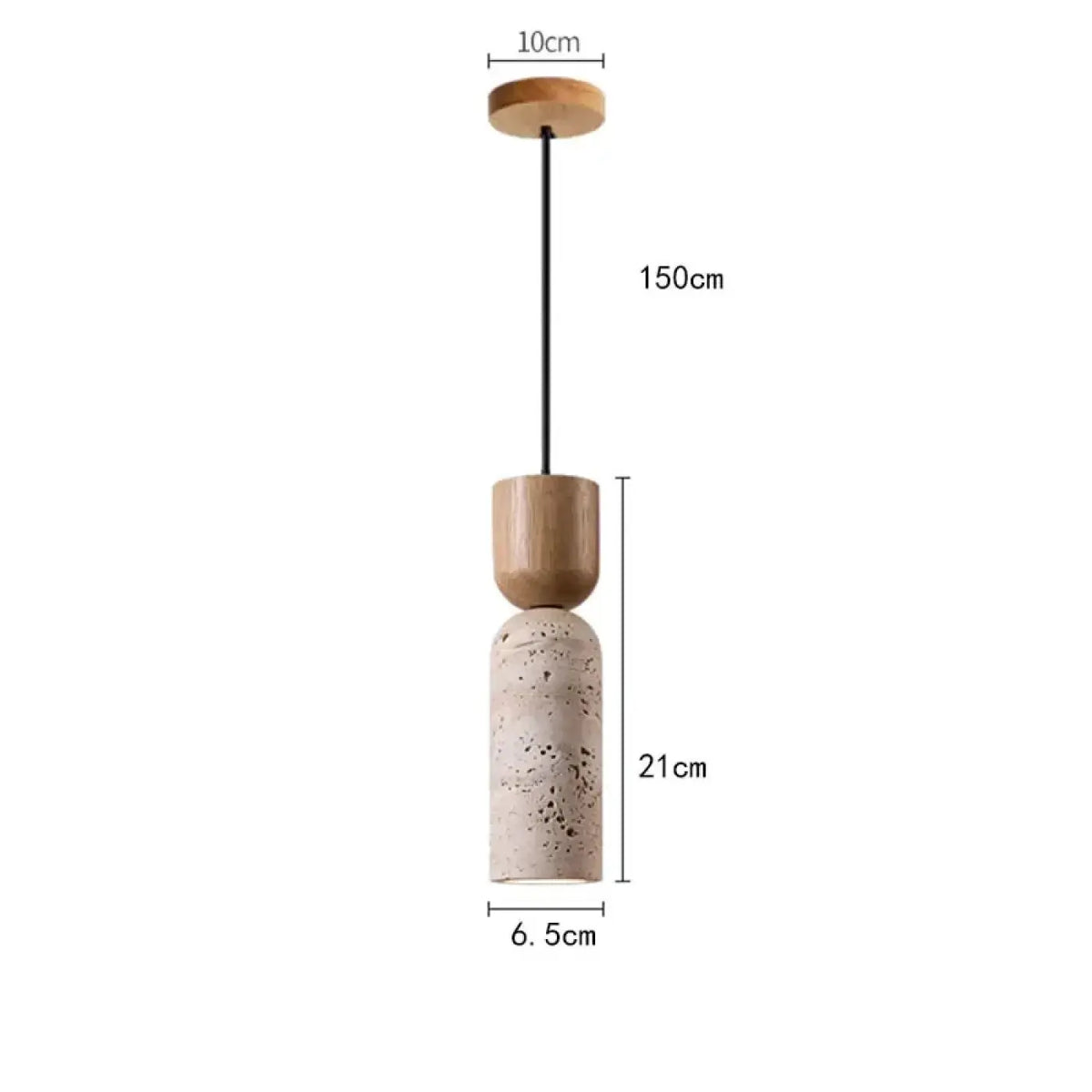 Pendelleuchte Stein Natur und Holz