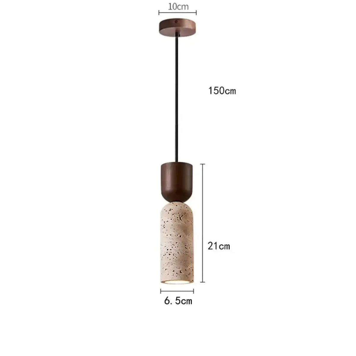 Pendelleuchte Stein Natur und Holz