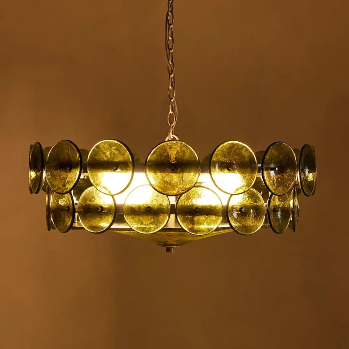 Pendelleuchte Retro mit Scheiben aus Glas