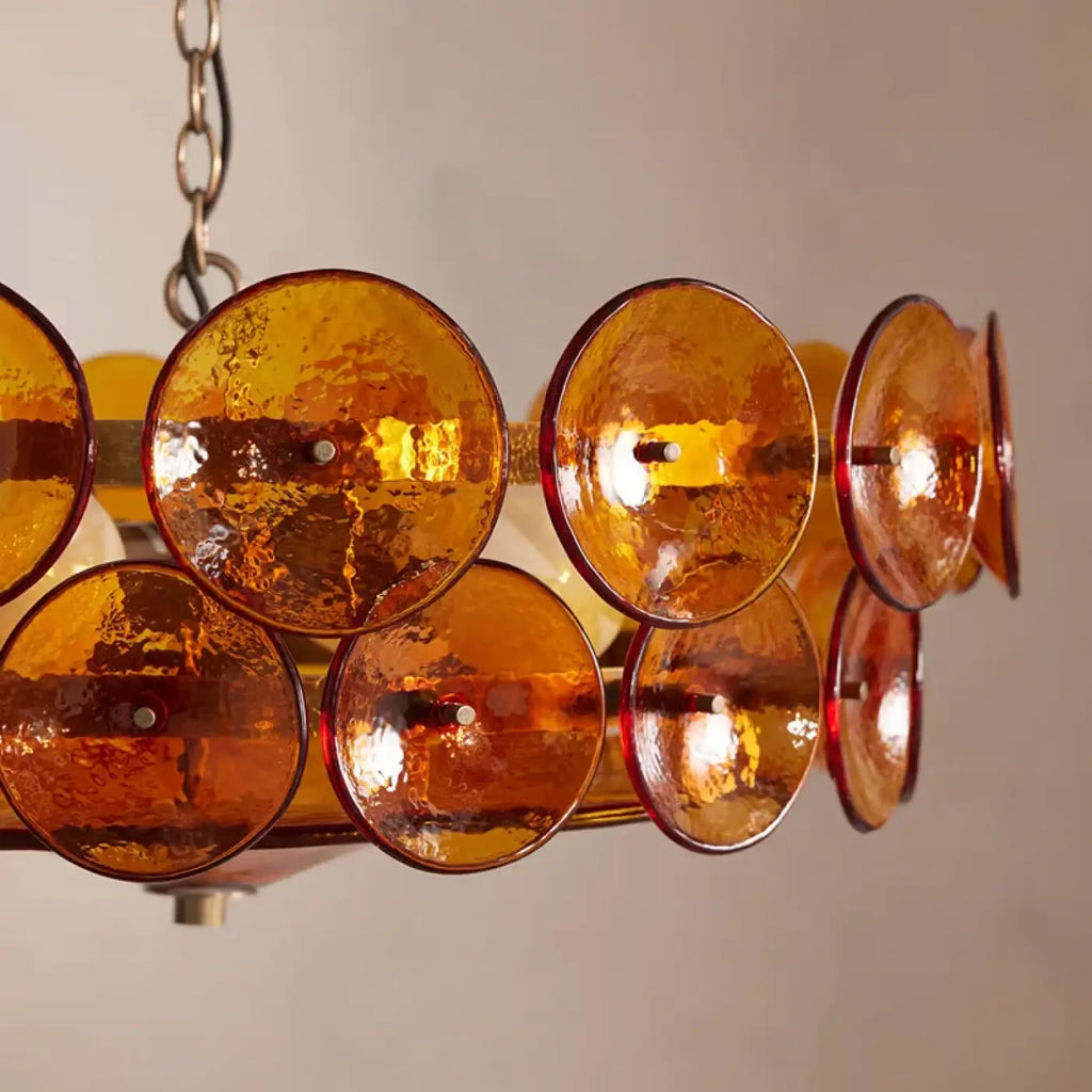 Pendelleuchte Retro mit Scheiben aus Glas