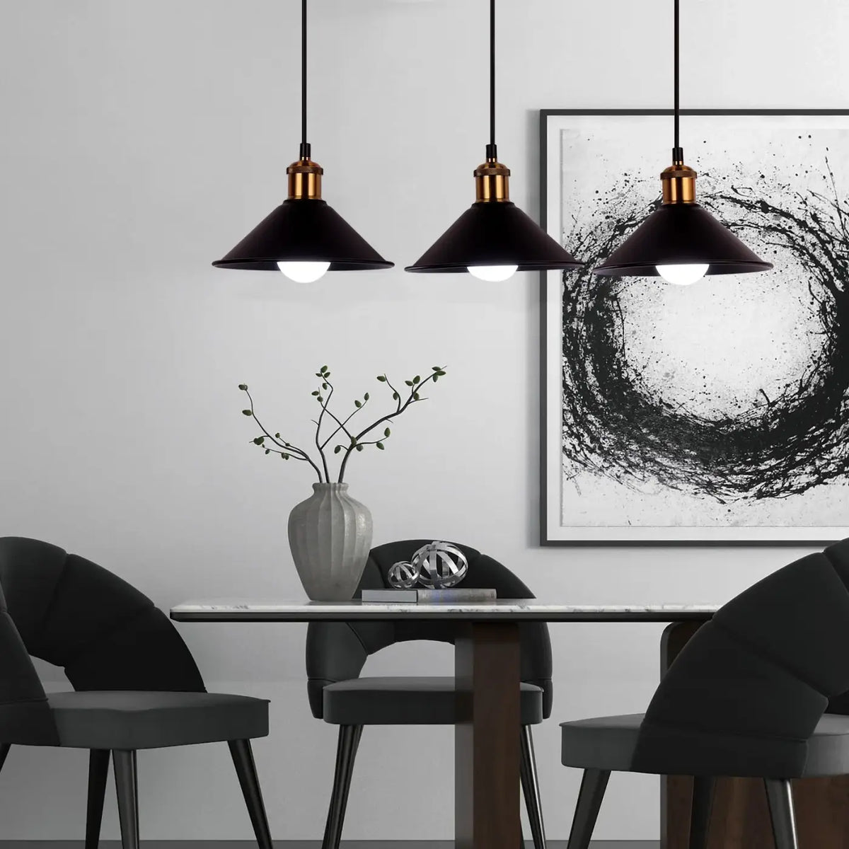 Pendelleuchte Drei Flammig Retro für Esszimmer