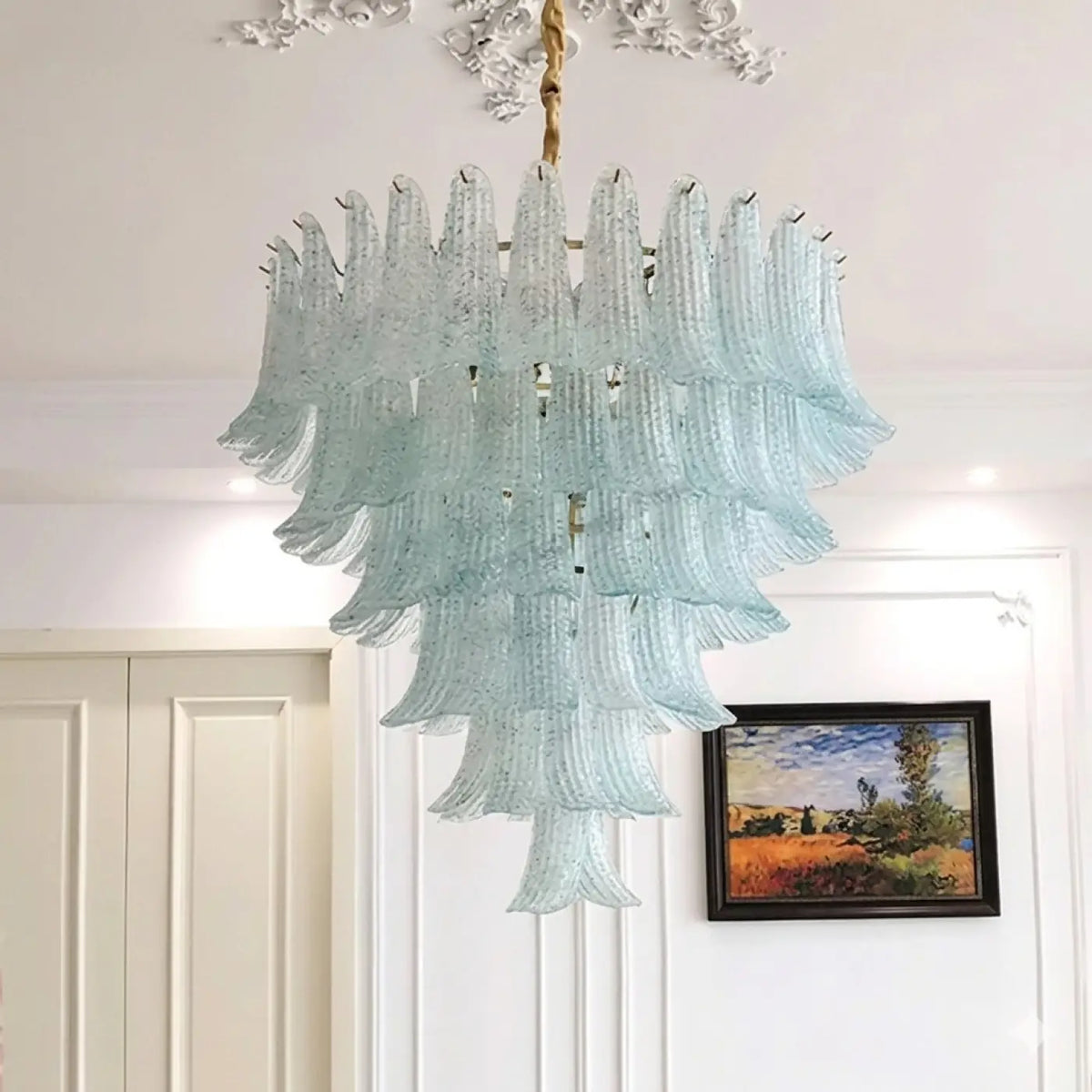 Pendelleuchte aus Mundgeblasenem Glas Stil Art Déco