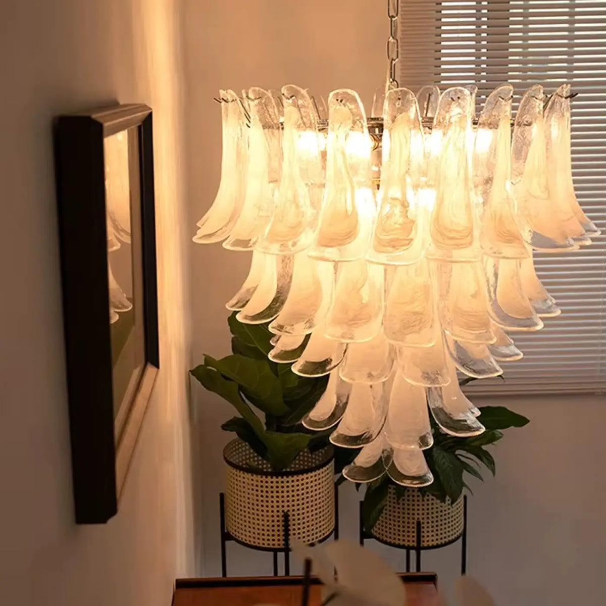 Pendelleuchte aus Mundgeblasenem Glas Stil Art Déco