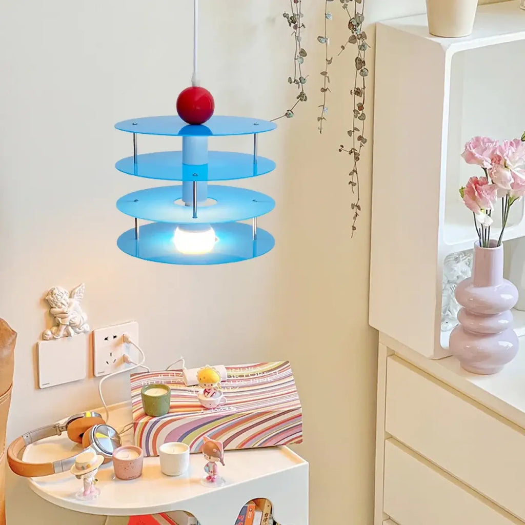 Pendelleuchte Kinder Blau mit Design Kreativ