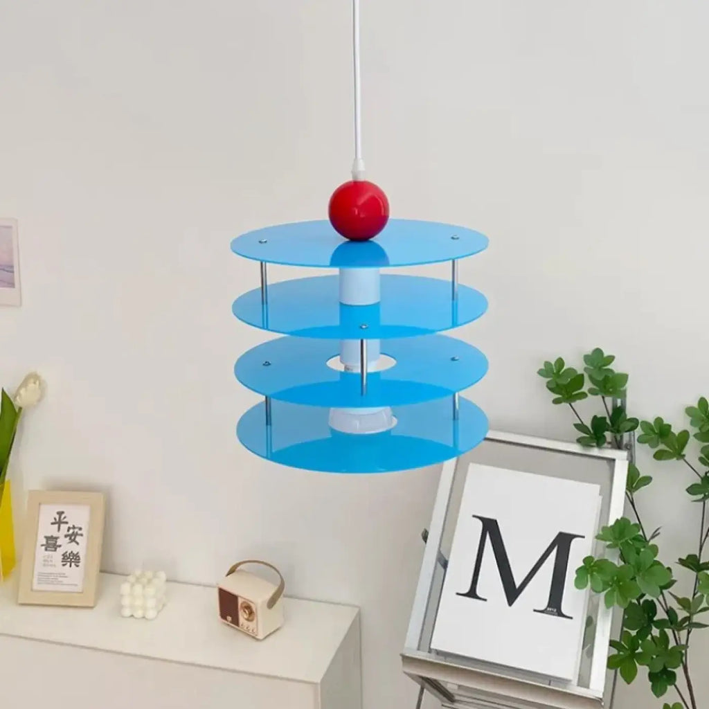 Pendelleuchte Kinder Blau mit Design Kreativ