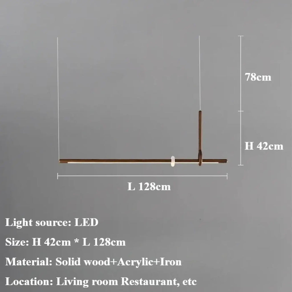 Pendelleuchte LED Holz und Acryl Design