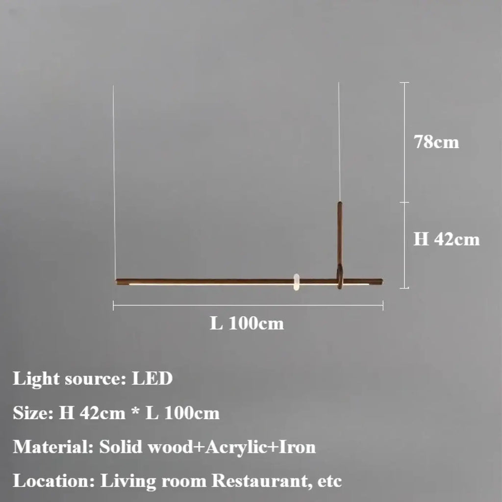 Pendelleuchte LED Holz und Acryl Design