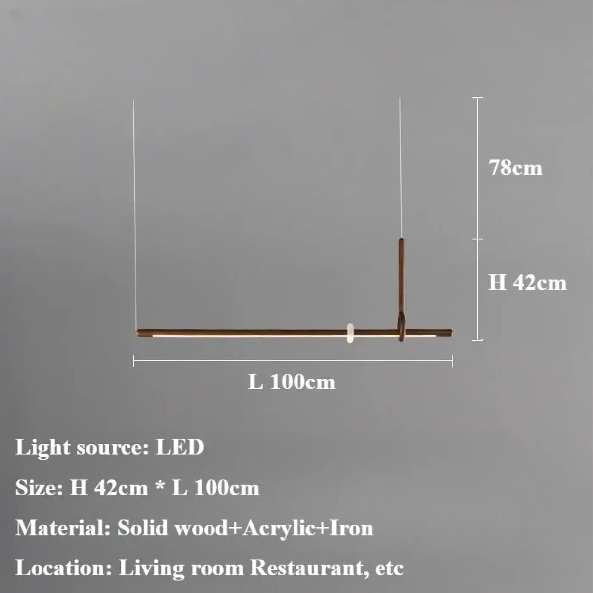 Pendelleuchte LED Holz und Acryl Design