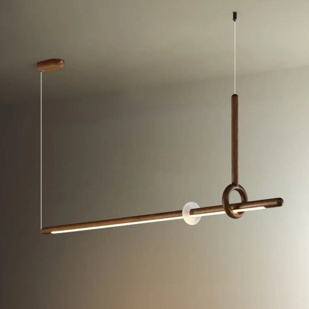 Pendelleuchte LED Holz und Acryl Design