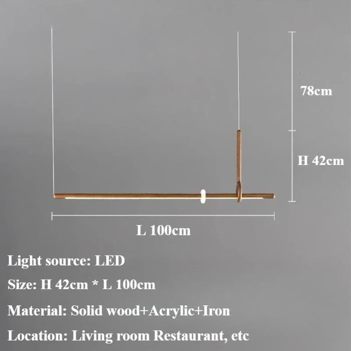 Pendelleuchte LED Holz und Acryl Design