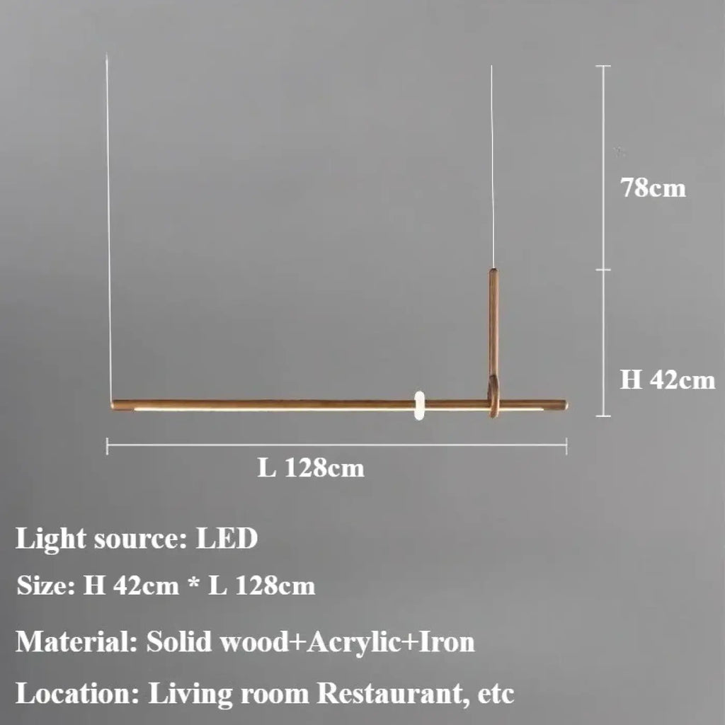 Pendelleuchte LED Holz und Acryl Design