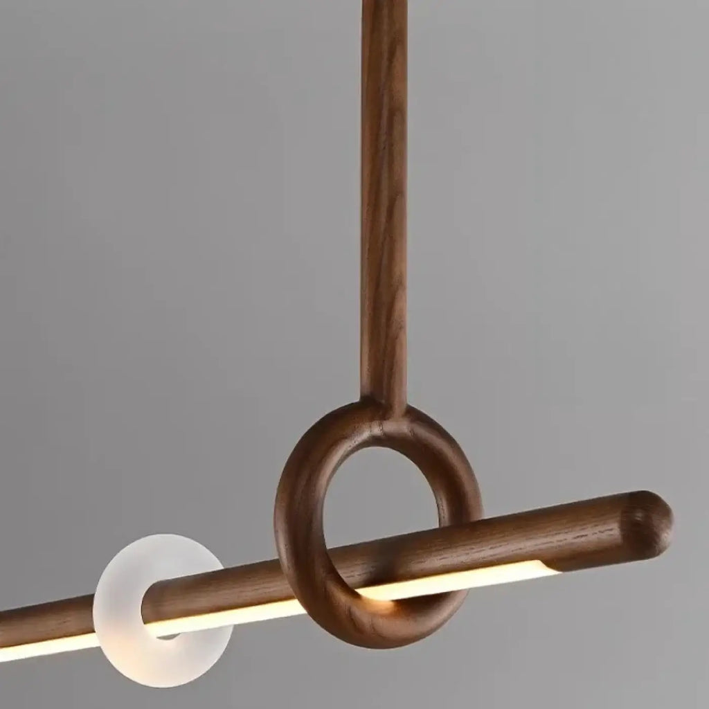Pendelleuchte LED Holz und Acryl Design