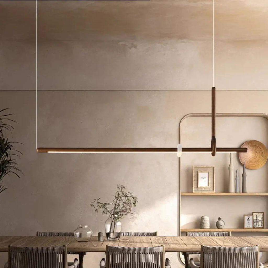 Pendelleuchte LED Holz und Acryl Design