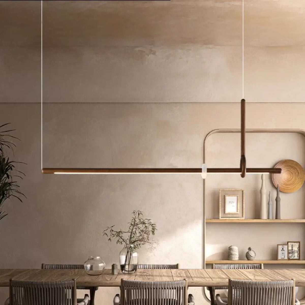Pendelleuchte LED Holz und Acryl Design