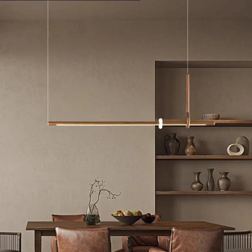 Pendelleuchte LED Holz und Acryl Design