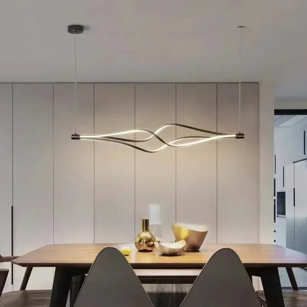 Pendelleuchte LED Linie Gewellt
