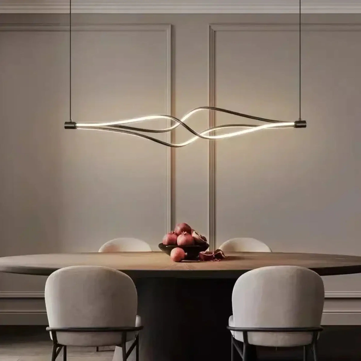 Pendelleuchte LED Linie Gewellt