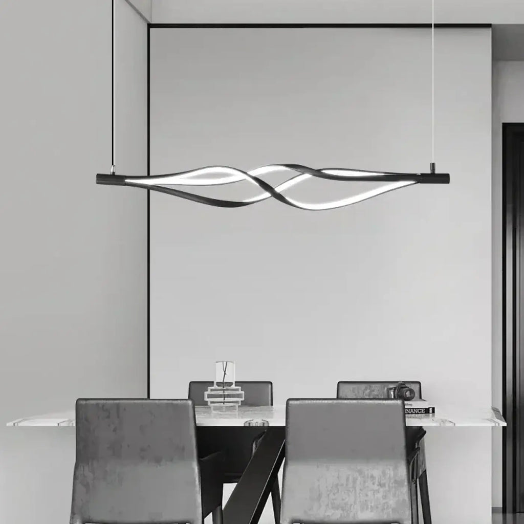 Pendelleuchte LED Linie Gewellt