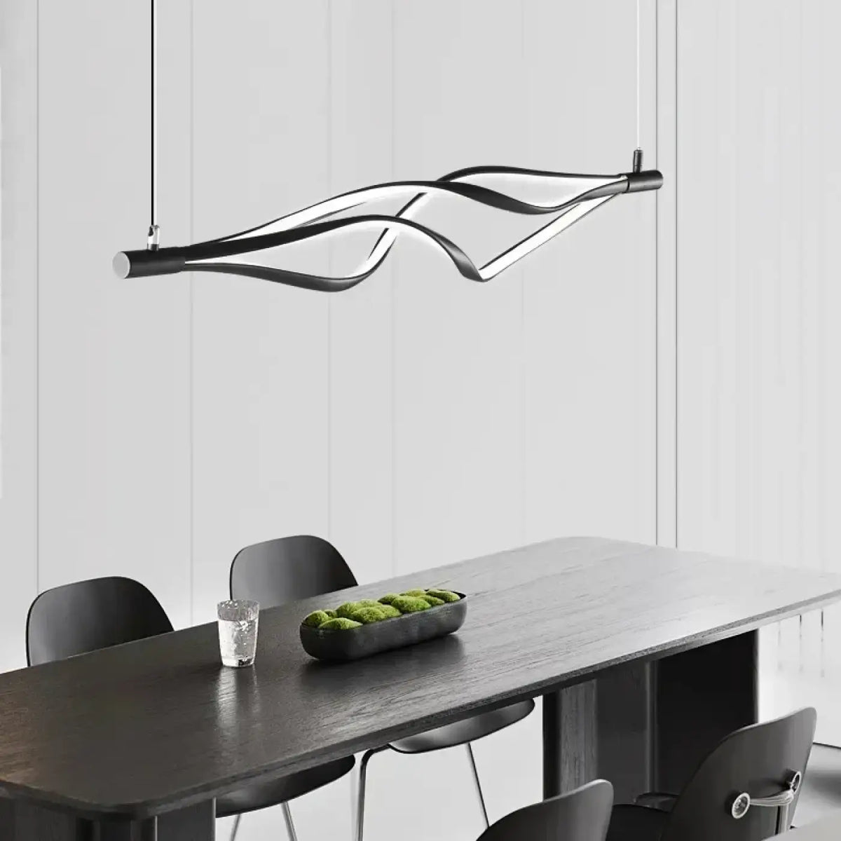 Pendelleuchte LED Linie Gewellt