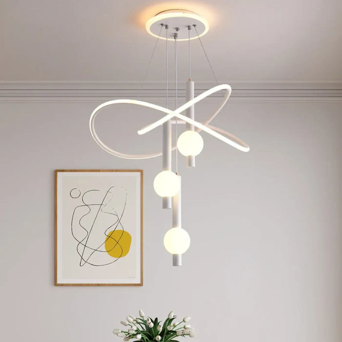 Pendelleuchte LED Gold Schwarz oder Weiß für Esszimmer