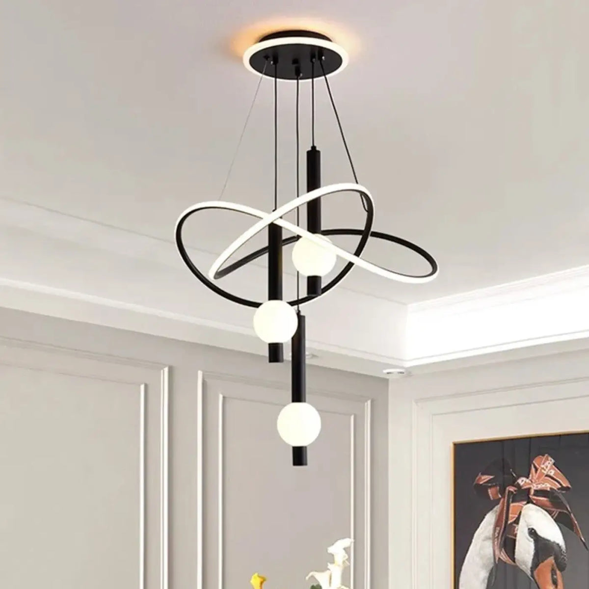 Pendelleuchte LED Gold Schwarz oder Weiß für Esszimmer