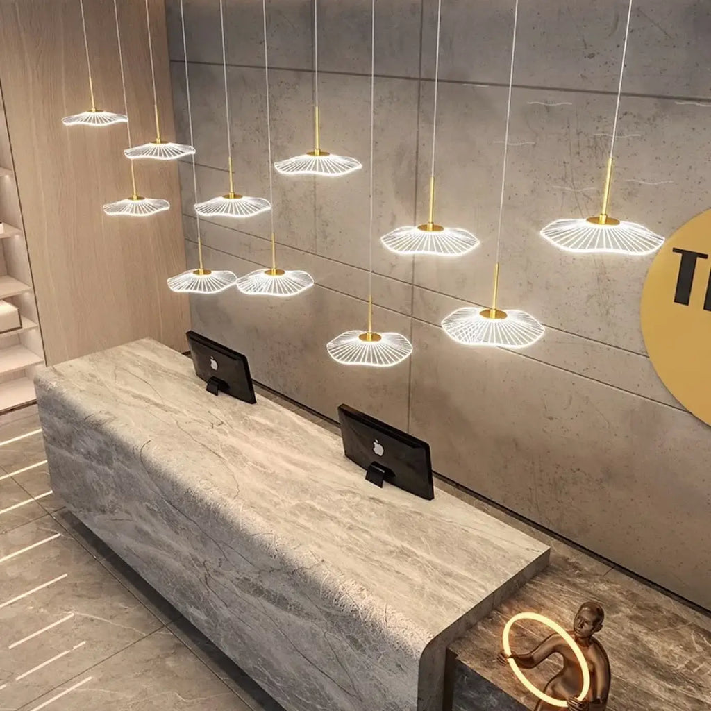Pendelleuchte LED aus Glas für Wohnzimmer