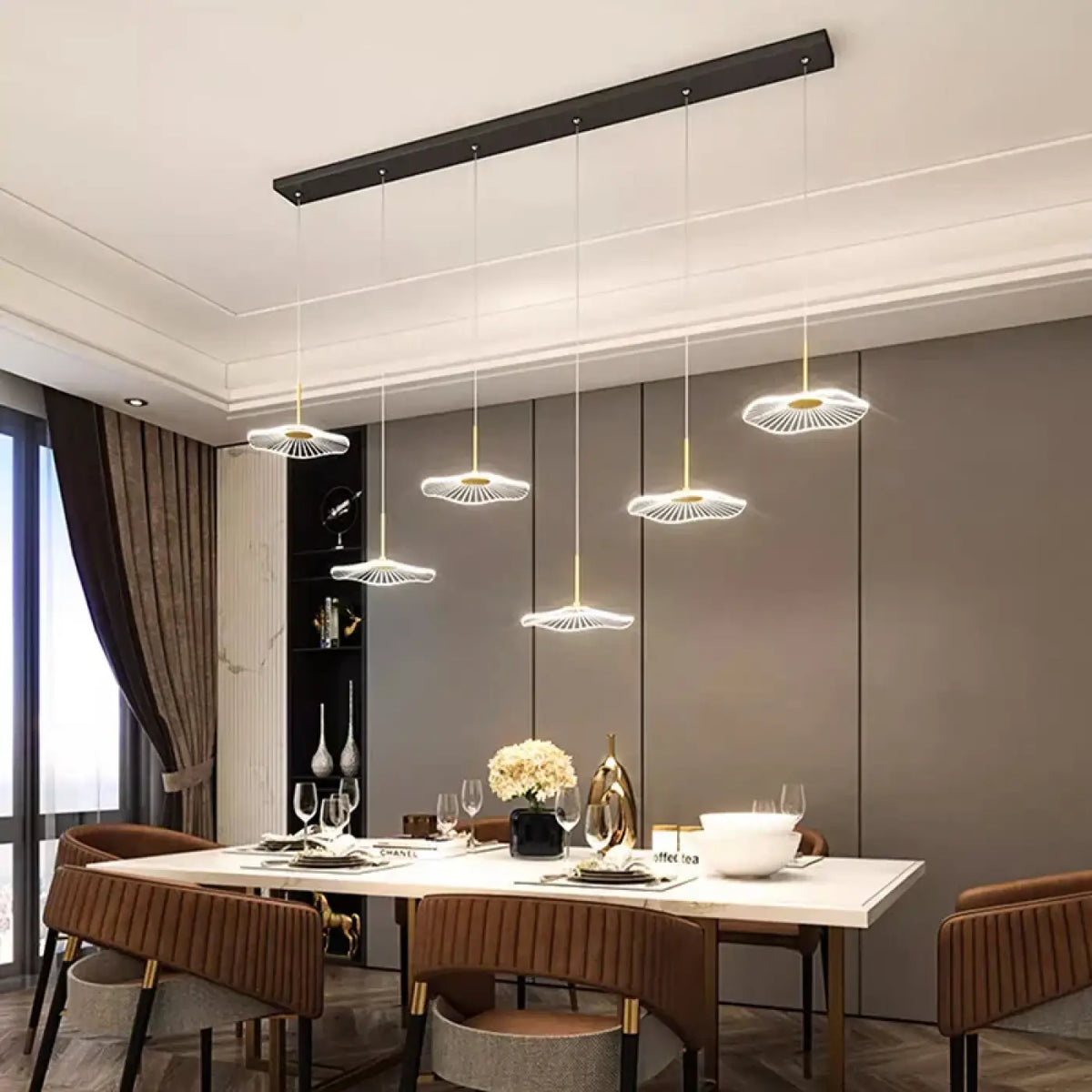 Pendelleuchte LED aus Glas für Wohnzimmer