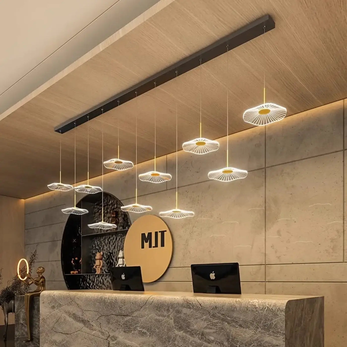 Pendelleuchte LED aus Glas für Wohnzimmer