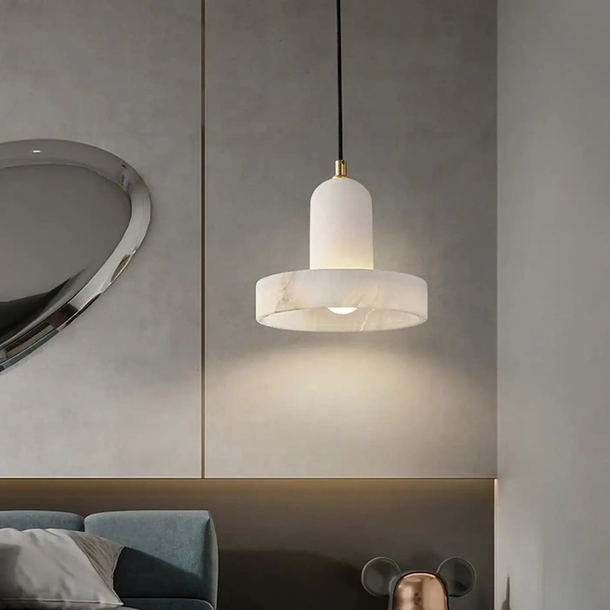 Pendelleuchte Marmor und Gold Modern