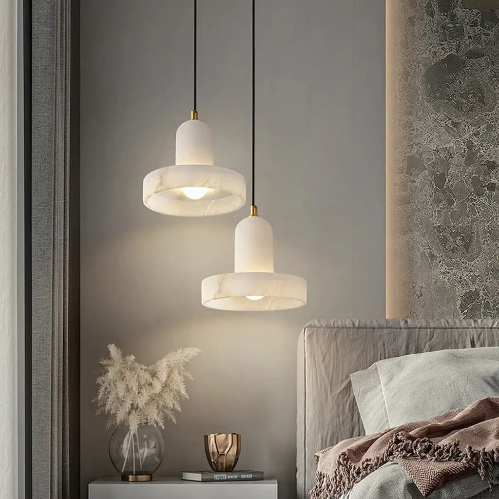 Pendelleuchte Marmor und Gold Modern