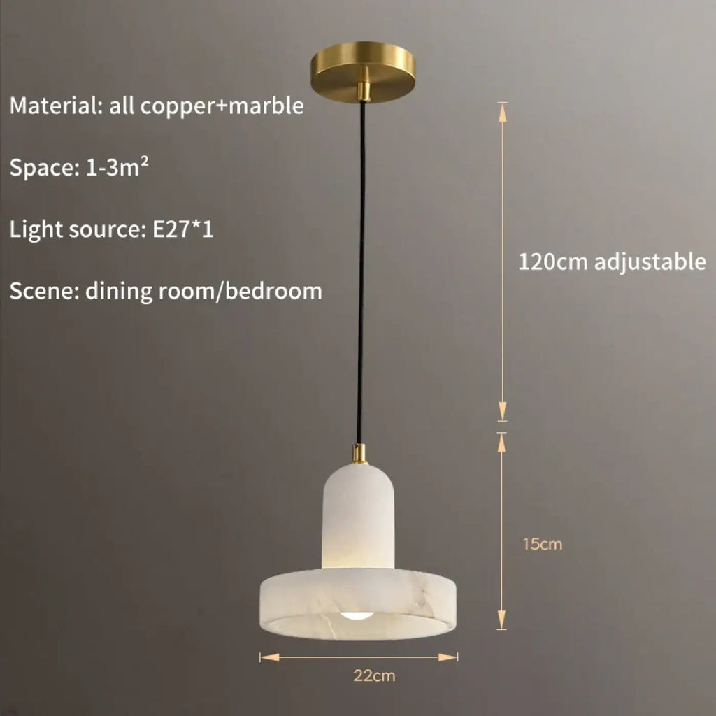 Pendelleuchte Marmor und Gold Modern