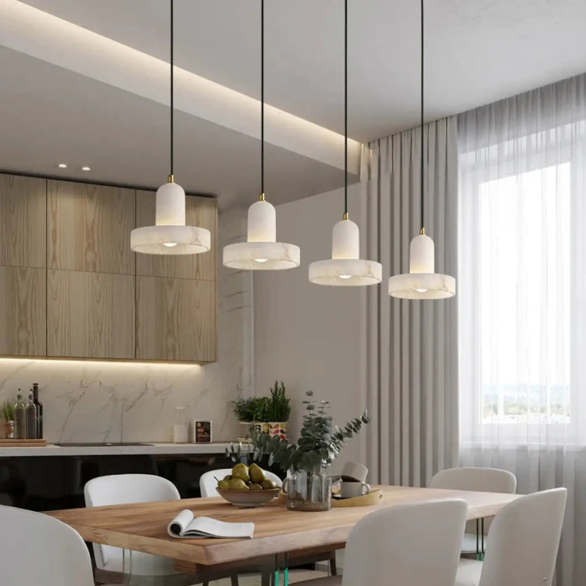 Pendelleuchte Marmor und Gold Modern