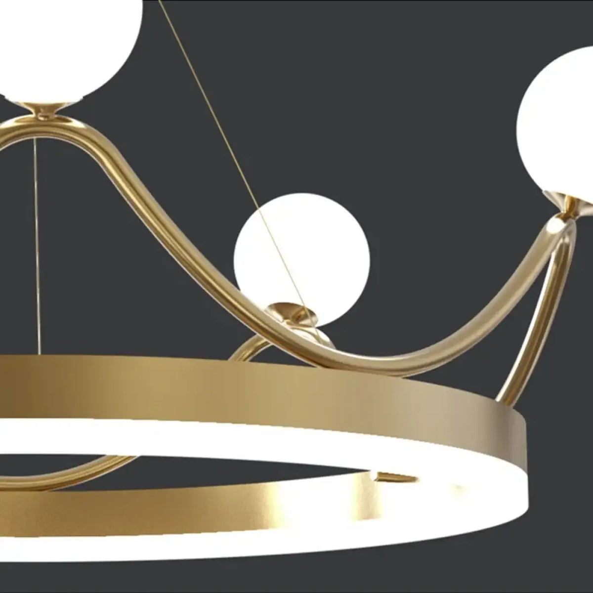Pendelleuchte Traube aus Kugeln Gold