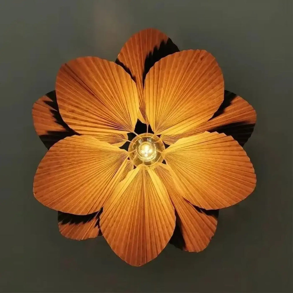 Pendelleuchte Blume mit Blütenblättern Plissiert