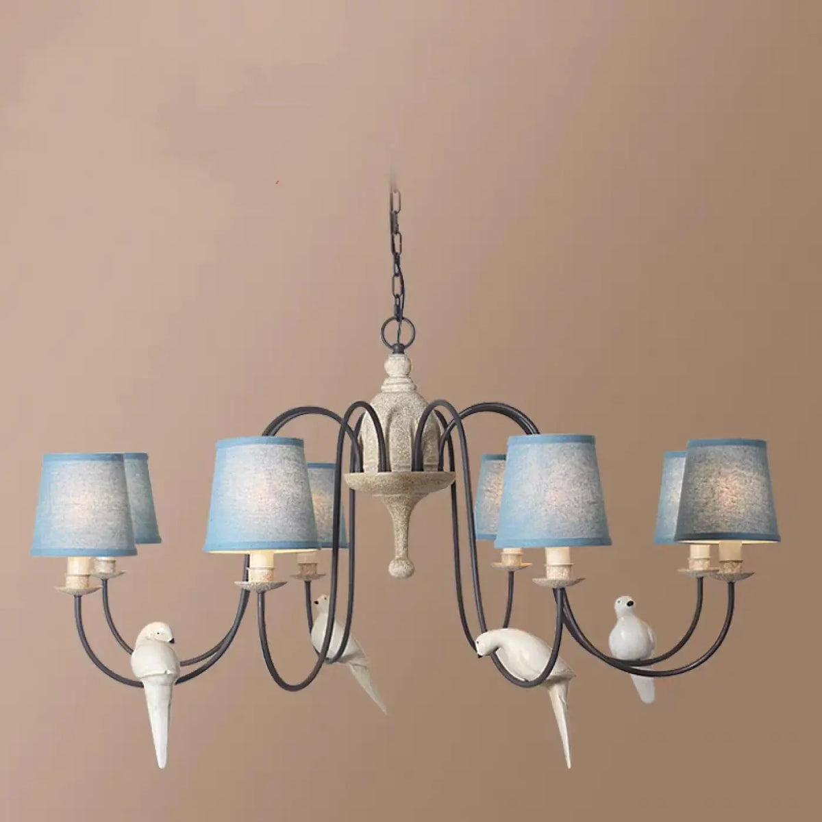 Pendelleuchte Originell mit Vögeln und Lampenschirme Blau