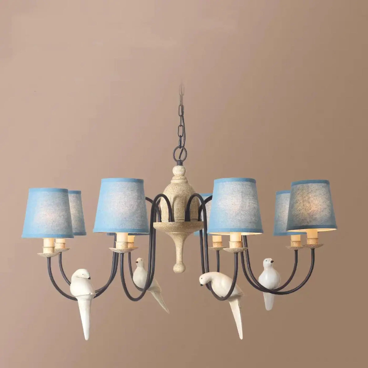 Pendelleuchte Originell mit Vögeln und Lampenschirme Blau