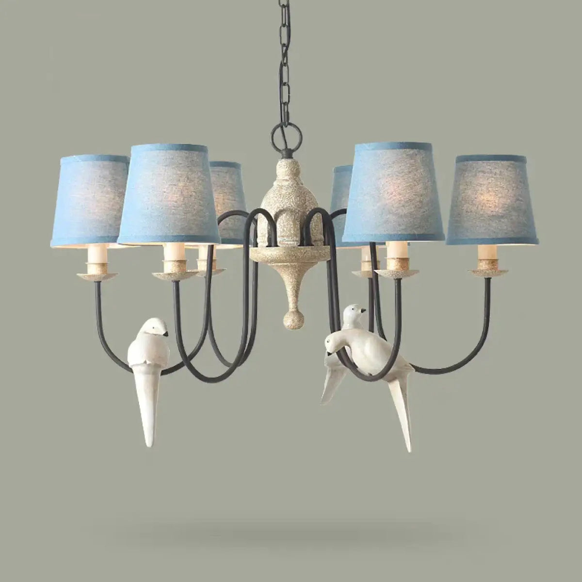 Pendelleuchte Originell mit Vögeln und Lampenschirme Blau